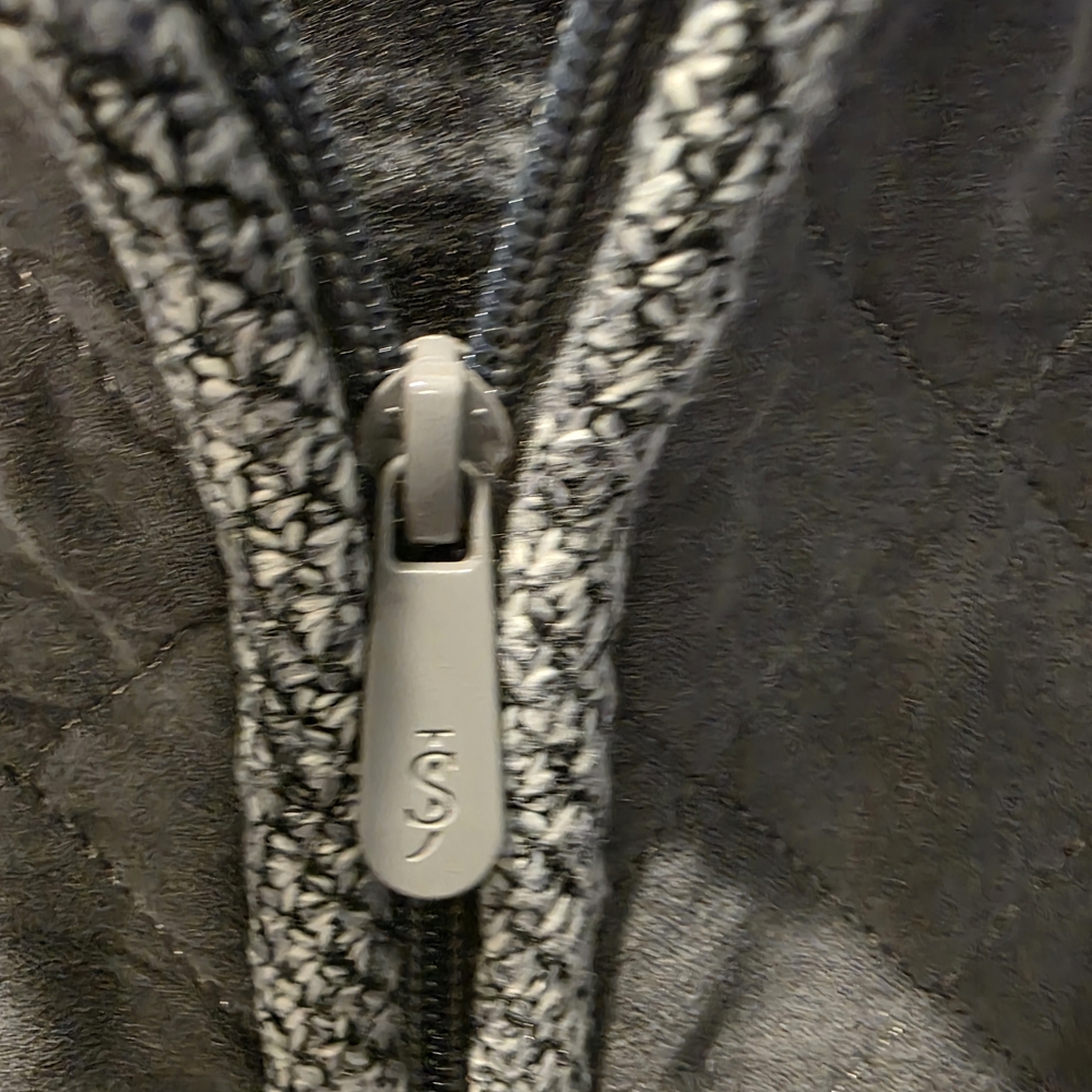 Scott James Mens Luxury Jacket M Gray Quilted Full Zip Plaid Lined Polished - Picture 7 of 13